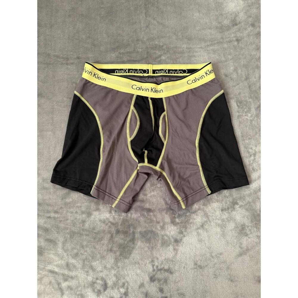Calvin Klein Mens Athletic Boxer Brief 1 Pair Black Size Medium Underwear